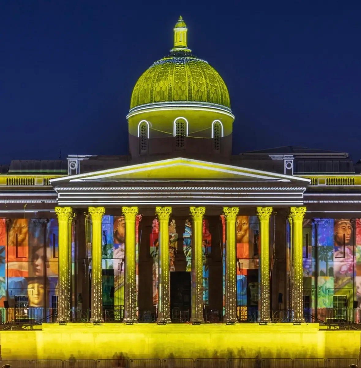 The National Gallery art masterpieces projection at its 200 years Birthday
