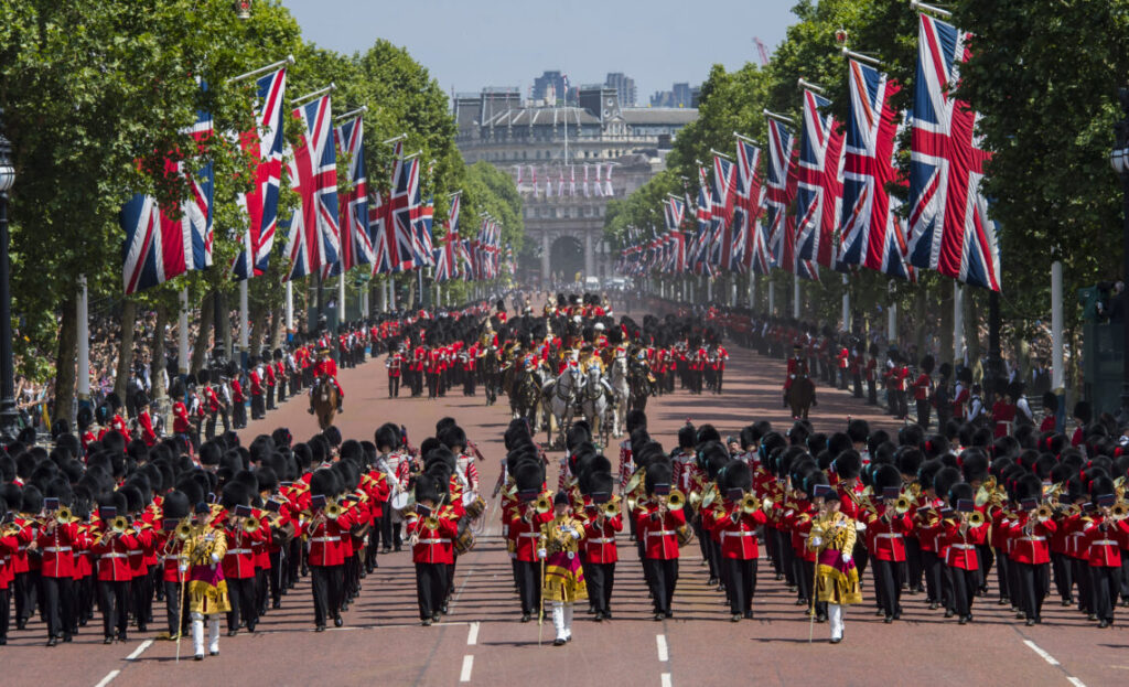 The Coldstream Guards Troop Their Colour in June